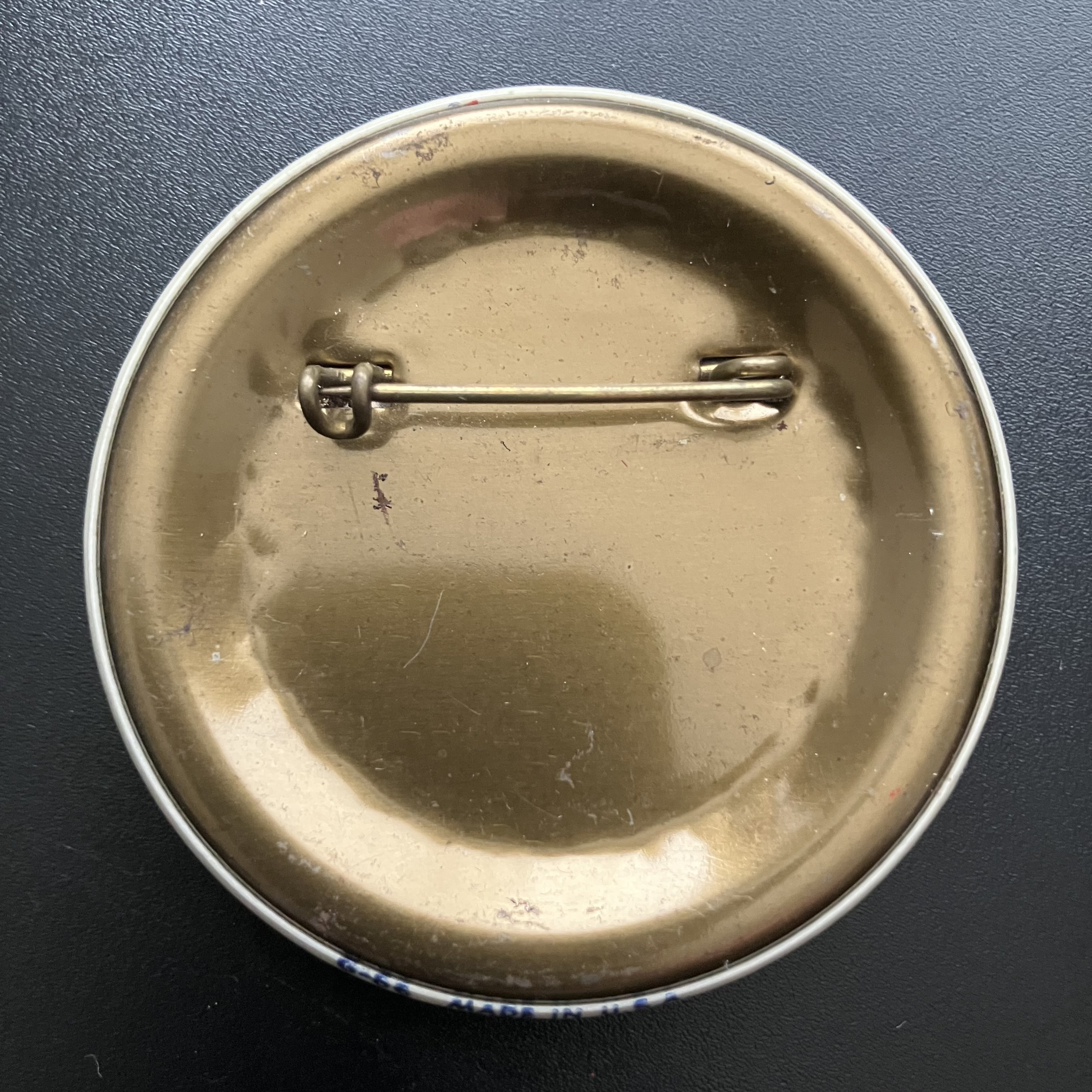 Back of Treasure Top Pinback